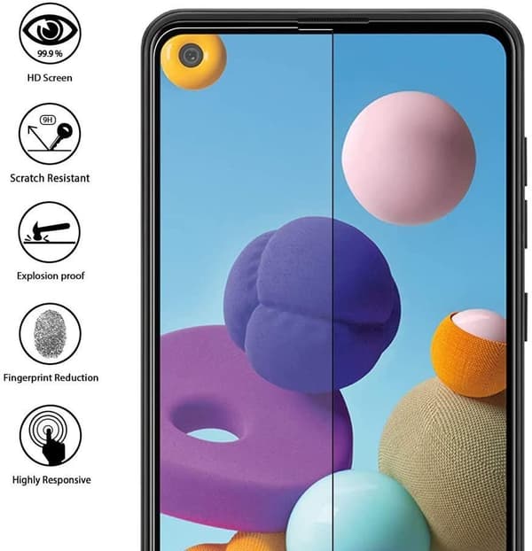 2 st 10D skärmskydd för Samsung Galaxy A21S