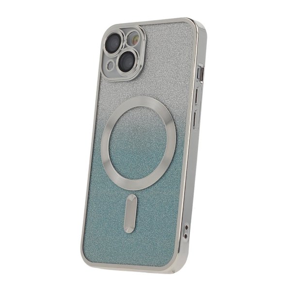 Glitter Chrome MagSafe-skal för iPhone 15 Plus silvergradient