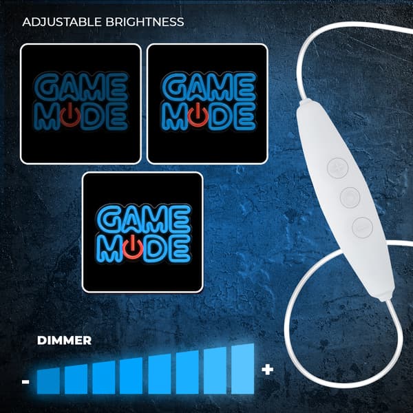 Forever Light Neon PLEXI LED GAME MODE blå röd FPNE38