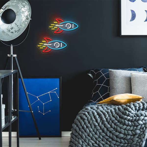 Neon PLEXI LED ROCKET flerfärgad Neolia