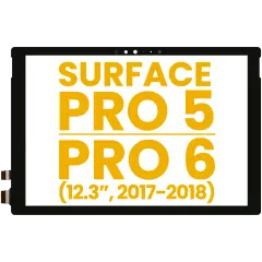 Digitizer med flexkabel för Microsoft Surface Pro 5 / Pro 6 (1796) (Glasseparation krävs) röd