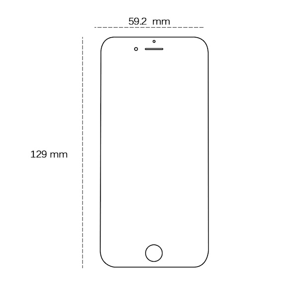 Härdat glas 2,5D för iPhone 6 / 6s