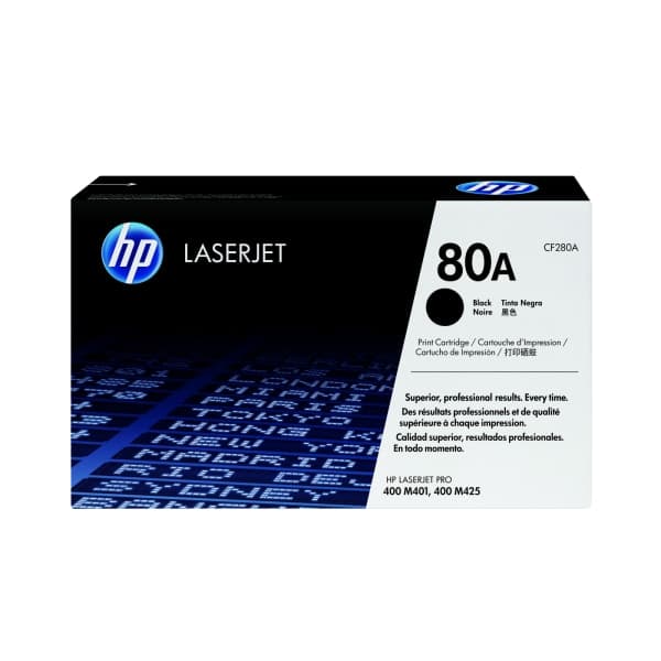 HP 80A svart 2560 sidor Toner CF280A