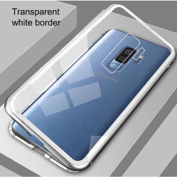 Magnetisk glas bakfodral för Samsung S8 silver Silver