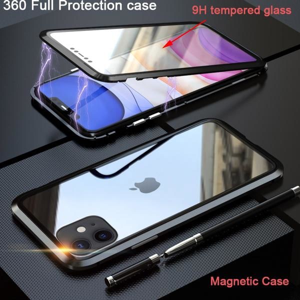 full magnetisk fodral för Iphone 7/8 plus svart Black