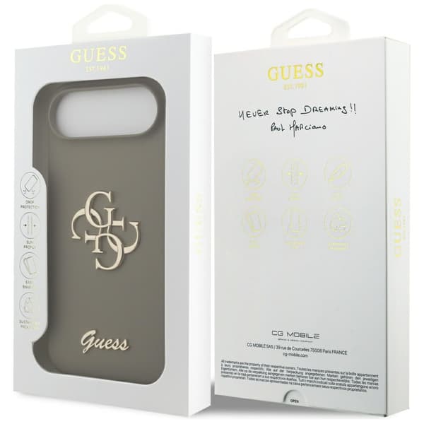 Guess Silicone Big 4G Script fodral för iPhone Air brun brun