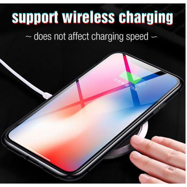 magnetisk glas bakfodral med Härdat glas Xs max|svart