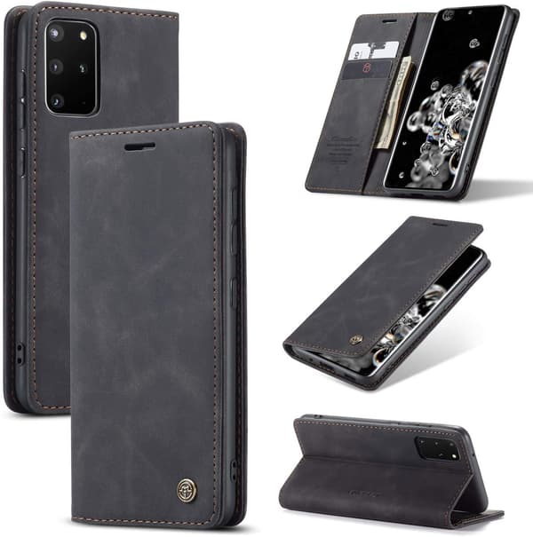läderfodral för Samsung S22 svart