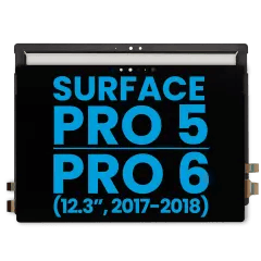 LCD-enhet med digitizer för Microsoft Surface Pro 5 (1796) / Surface Pro 6 (1807) (Eftermarknad) (Svart) svart