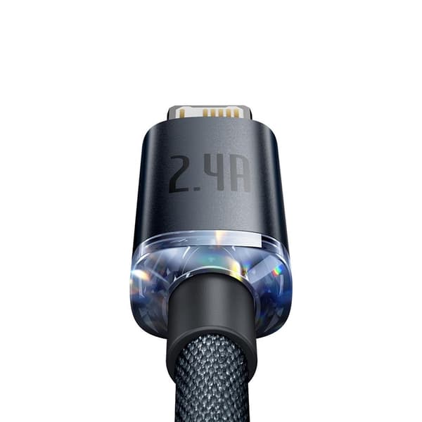 Baseus kabel Crystal Shine USB - Lightning 2,0 m 2,4A svart svart
