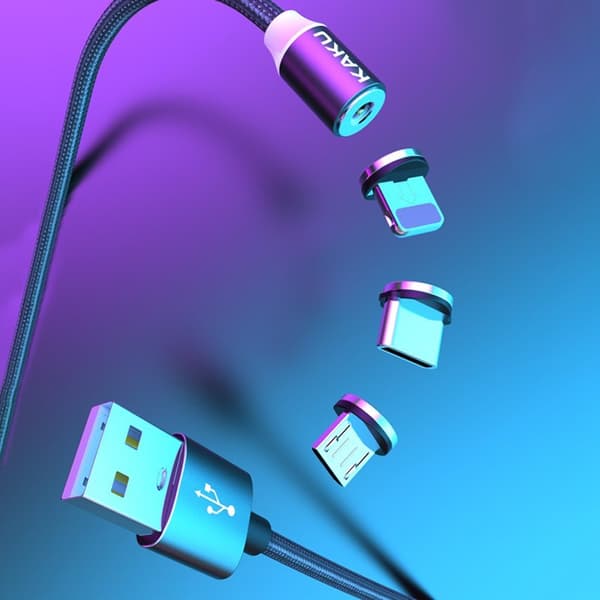 2 st USB-C magnetisk laddare svart