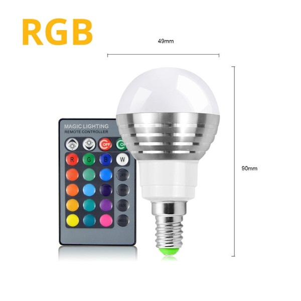 2 st E14 RGB LED-lampa 16 Färg