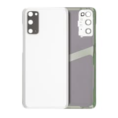 Baksidesglas med kameralins för Samsung Galaxy S20 5G (ingen logotyp) (eftermarknadsplus) (molnvitt) vit