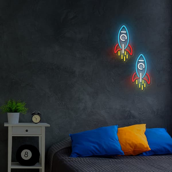 Neon PLEXI LED ROCKET flerfärgad Neolia