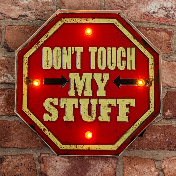 RETRO Metallskylt LED Don't Touch Forever Light