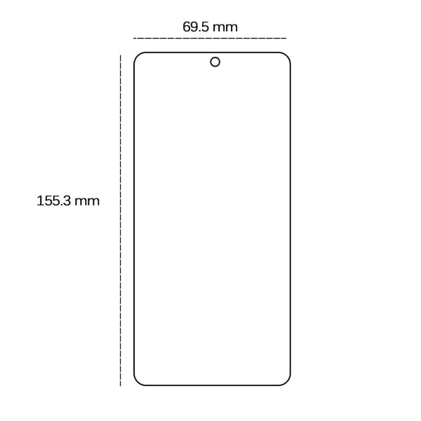 Härdat glas 2,5D för Oppo Reno 11F 5G (Global)