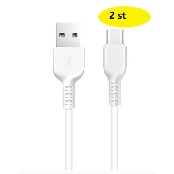 2 st 3m hoco usb-c kablar vit