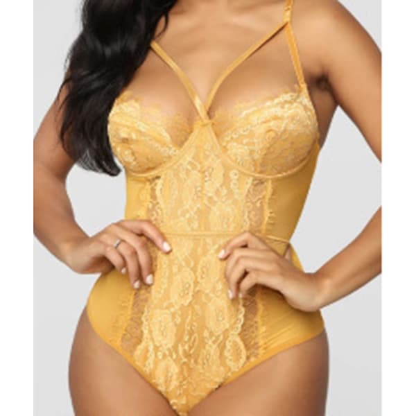 Ny spets bodysuit kvinnor blommig