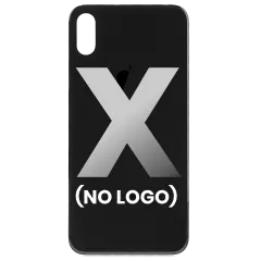 Baksidesglas för iPhone X (ingen logotyp) (rymgrå)