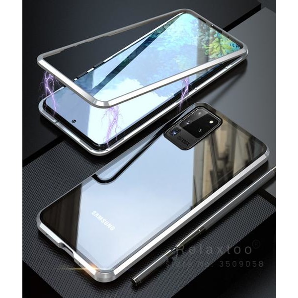 Magnet fodral för Samsung S20 silver Silver