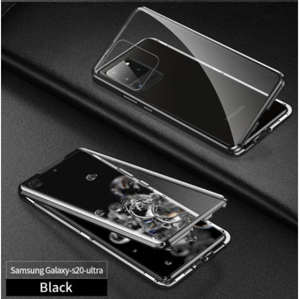 Dubbelsidigt glas magnetisk metall för Samsung S20ultra svart