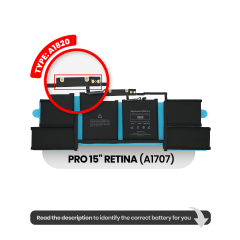 Batteri (A1820) för MacBook Pro 15" A1707 (2016-2017)