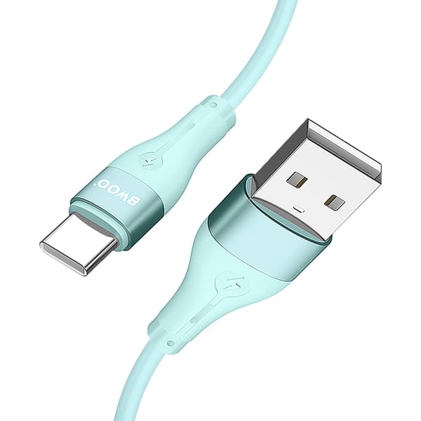 BWOO kabel USB - USB-C 1m 3A Minimalist Silikon grön X280C