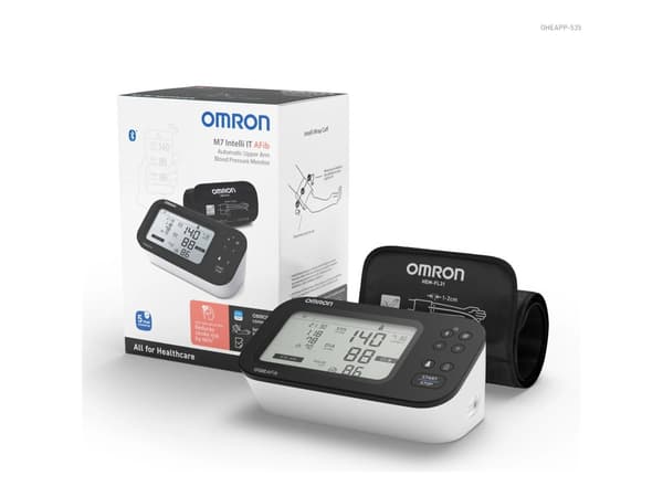 Omron M7 Intelli IT AFib Blodtryksmåler svart vit svart