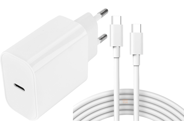 Samsung 20W laddare med kabel vit