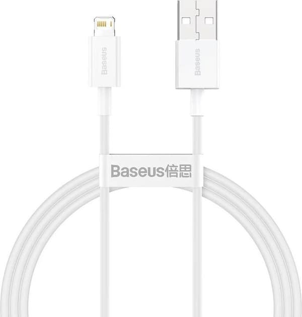 Baseus USB 2.0 till Lightning kabel 1m vit