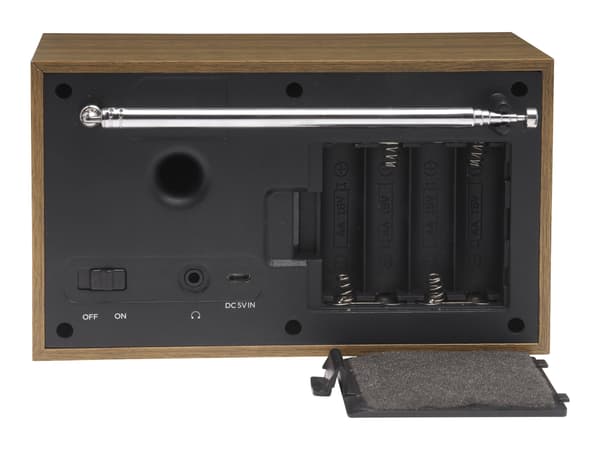 DENVER DAB-46 DAB bärbar radio Brun vit
