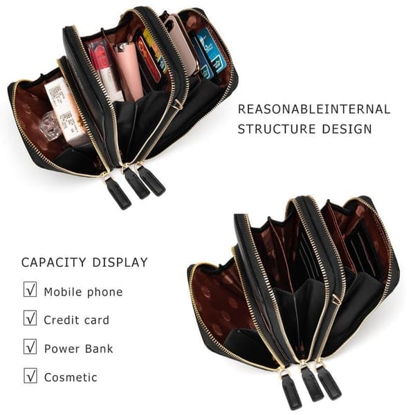 Mini Crossbody telefonväska för kvinnor grå
