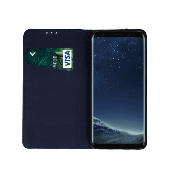 Äkta läder Smart Pro för iPhone 17 Air 6,6\" marinblå