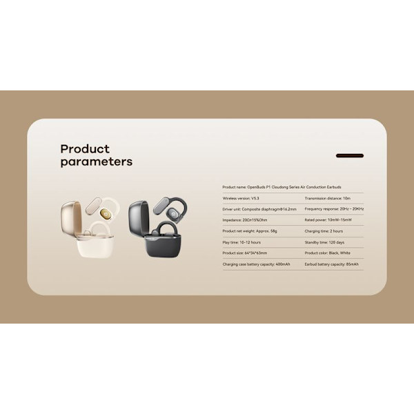 BLUETOOTH REMAX TWS P1 VIT LUFTLEDNING