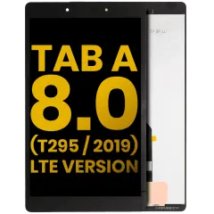 LCD-enhet utan ram för Samsung Galaxy Tab A 8.0\" (T295) (2019) (LTE-version) (renoverad) (svart) svart