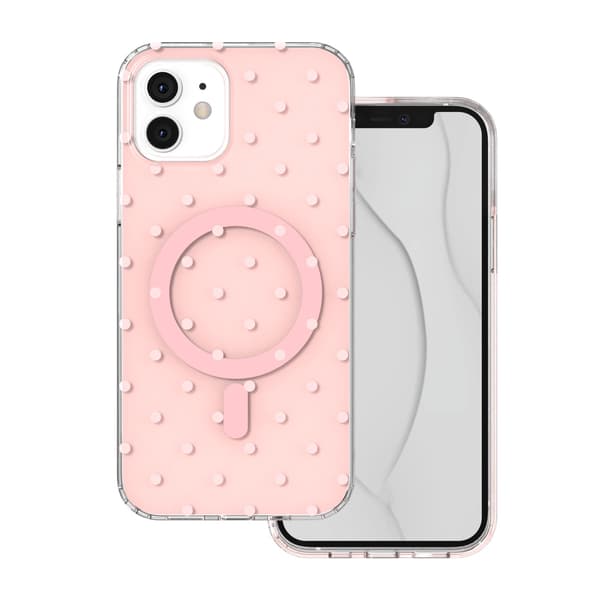 Bubble Dots Mag-fodral för iPhone 12 / 12 Pro 6,1\" rosa