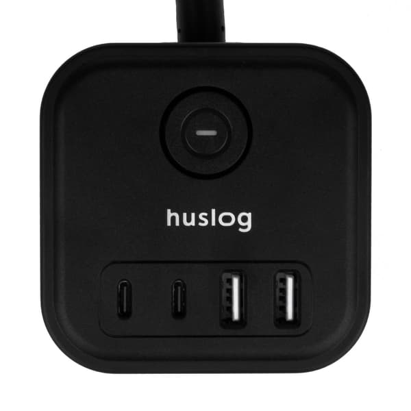 Huslog kubförlängningssladd med USB
