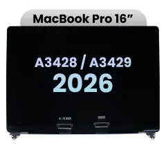 Komplett LCD-skärmmontering för MacBook Pro 16\" A3428 / A3429 (2026) (Äkta OEM) (Silver) silver
