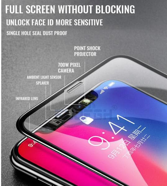 2 st heltäckande härdat glas för iphone 7 plus|vit