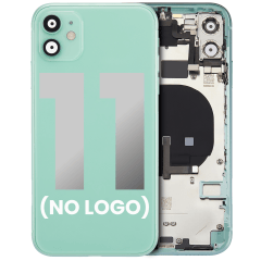 Baksida med förmonterade småkomponenter för iPhone 11 (ingen logotyp) (eftermarknad Plus) (grön) grön