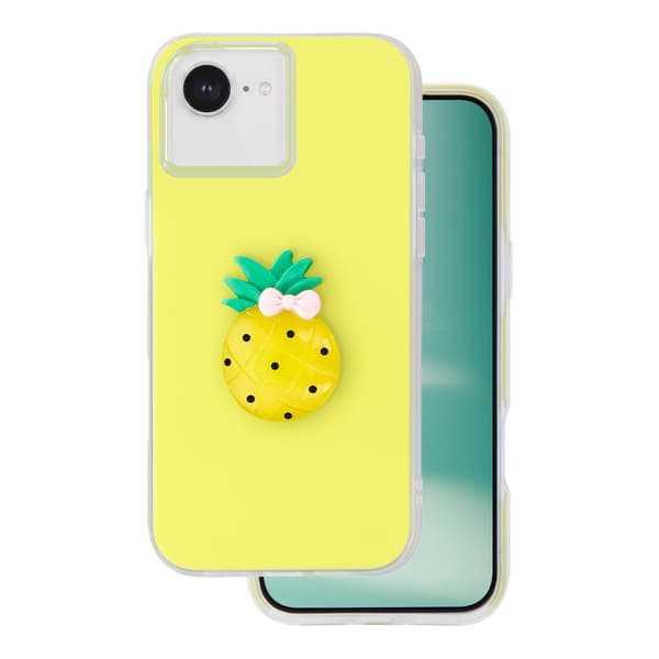 Frukt 2-i-1-fodral för iPhone 16e / 17e gul