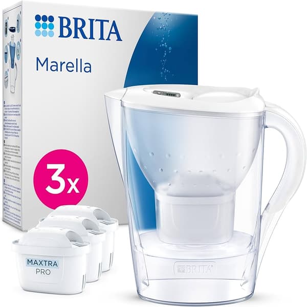 BRITA Marella Vandfilterkande 2.4L vit + 3x Maxtra Pro PP vit