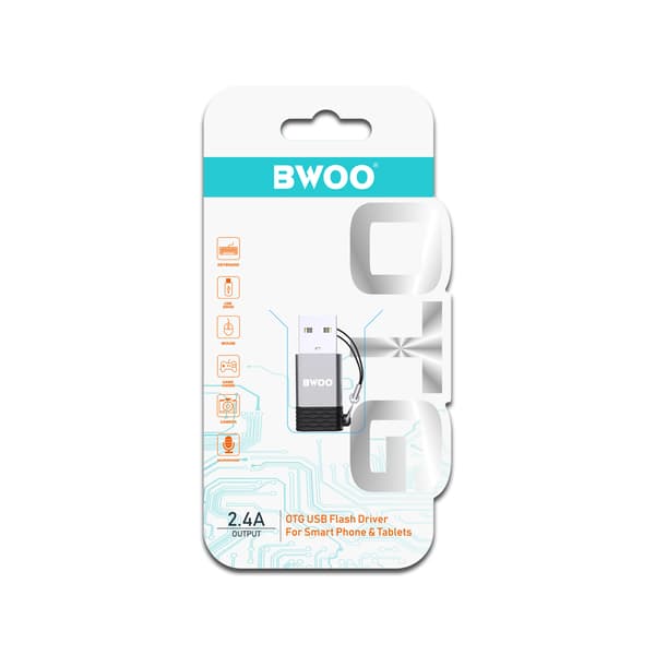 BWOO Adapter USB-C - USB Grå OTG BZ-38