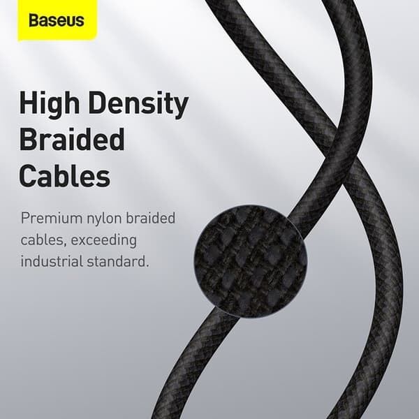 USB-C till USB-C-kabel 100W PD - MERSKYDD Snabbladdning, Flätad, 1m