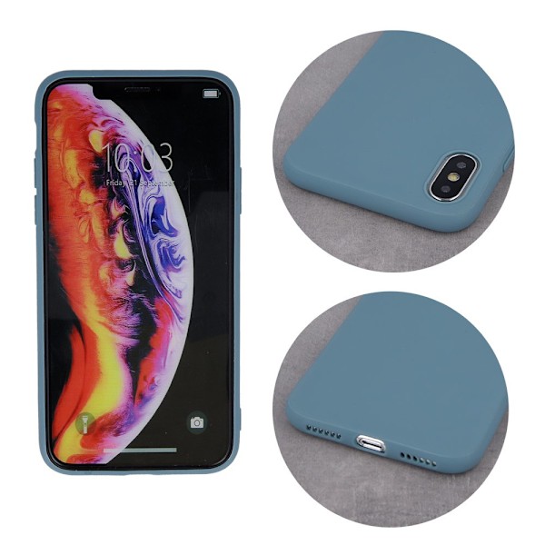 Matt TPU-fodral för iPhone 11 gråblå svart