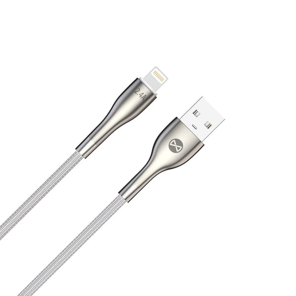 Forever Sleek kabel USB - Lightning 1,0 m 2 4A vit vit