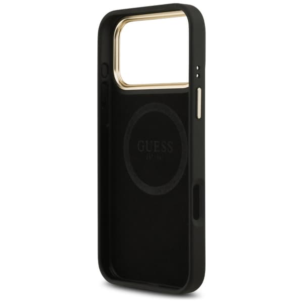 Guess 4G Logo Plate MagSafe Case for iPhone 17 Pro Max Black
