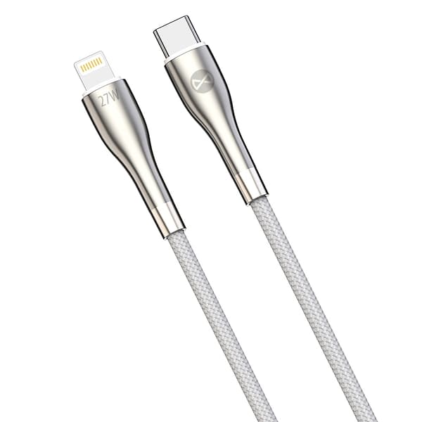 Forever Sleek kabel USB-C - Lightning 1,0 m 27W vit vit