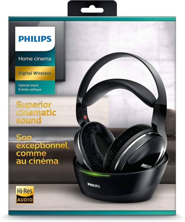 Philips SHD8850 trådlös trådlös hovedtelefonsystem svart