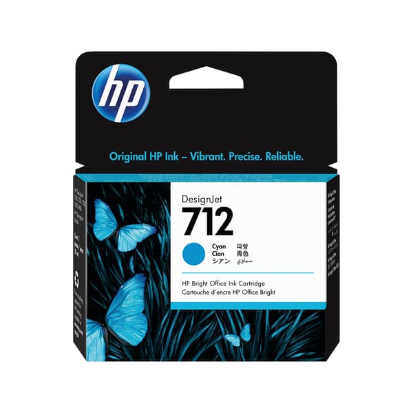 HP 712 Cyan bläck 3ED67A